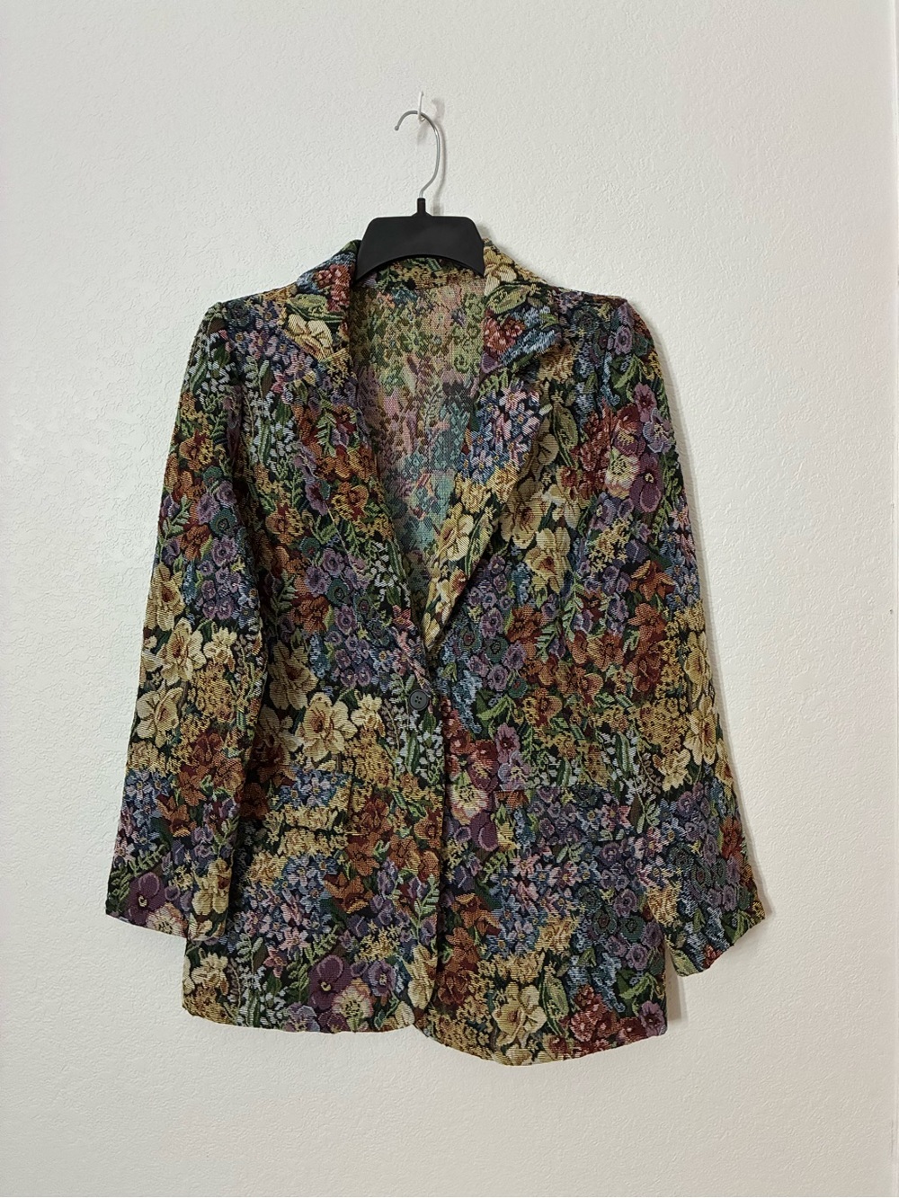 LISHLY Floral Tapestry Woven Blazer Jacket Cottagecore XS US 2